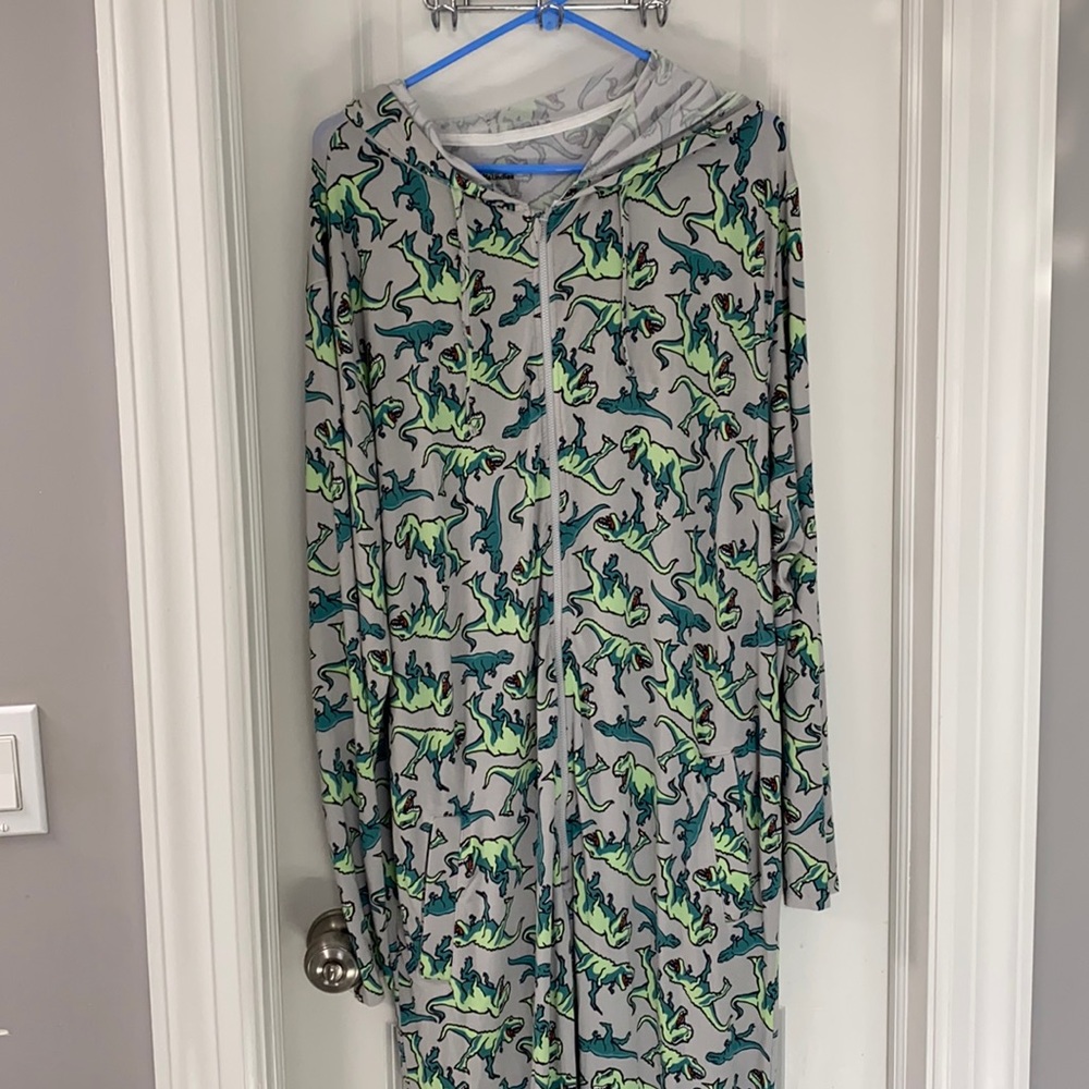 MeUndies Dinosaur Zip Up pajamas